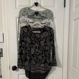Lucky Brand floral flowy top bundle